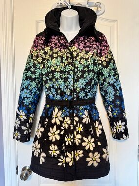 Desigual “Lichi” Floral Puffer Coat Girls 13/14 | Fits Women’s XS | EUC